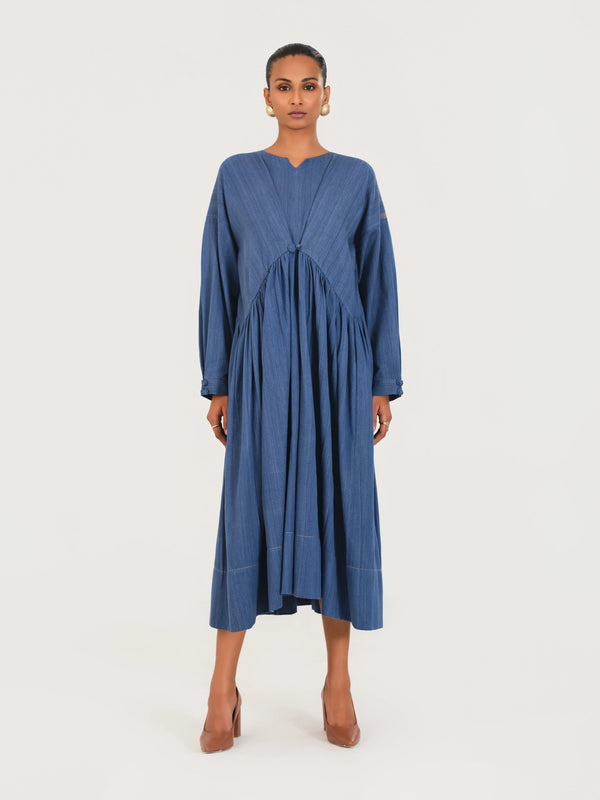 The Indigo V Dress