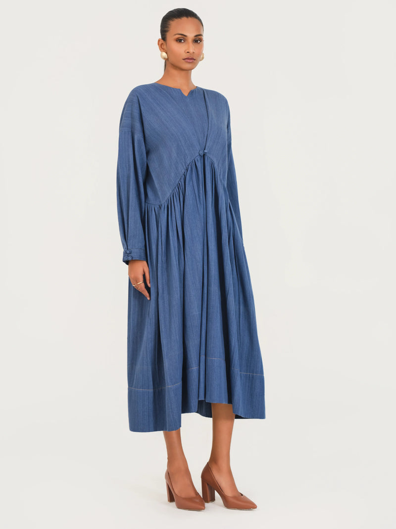 The Indigo V Dress