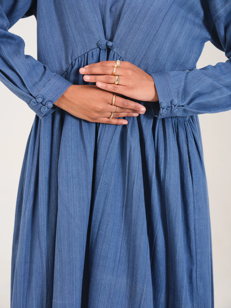 The Indigo V Dress
