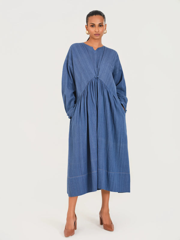 The Indigo V Dress
