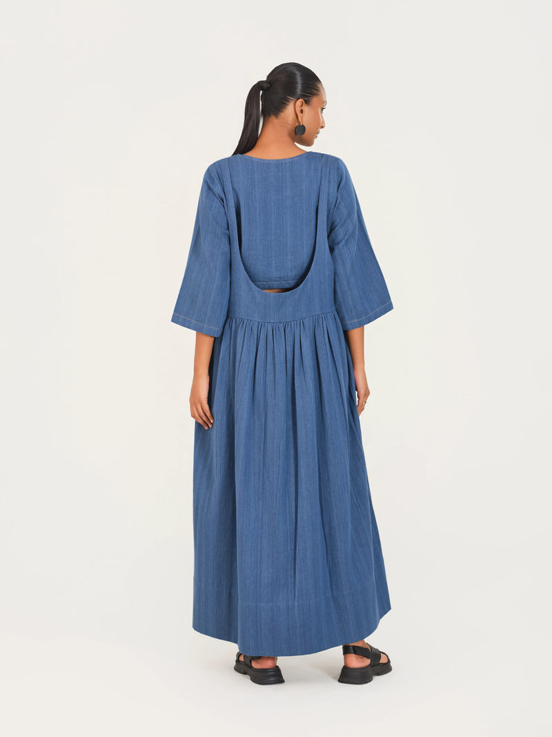 Strap Line Dress & Straight-Cut Crop Top